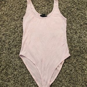 Light pink traditional brief bodysuit